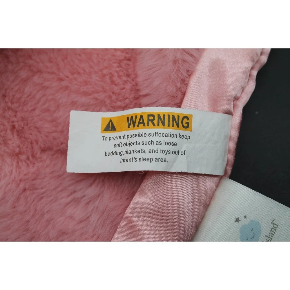 Cloud Island Pink Flamingo Security Blanket Lovey Baby Plush Satin Trim 14
